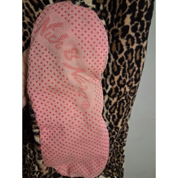 Nick & Nora Cat Footed Pajamas S Union Suit Cheetah Leopard Print Fleece 1 pc - Picture 9 of 11